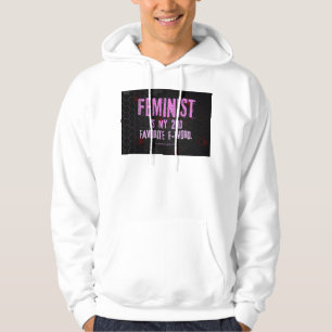 SlipperyJoe's Feminist f-word glowing red 3-D blac Hoodie