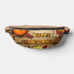 SlipperyJoe's festive Happy Thanksgiving scene bri Bum Bags