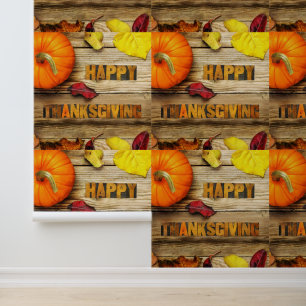 SlipperyJoe's festive Happy Thanksgiving scene bri Wallpaper