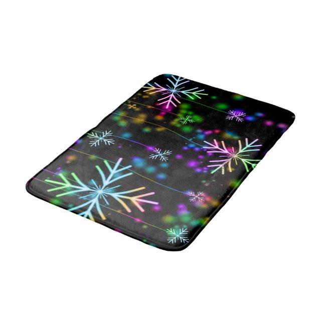 SlipperyJoe's festive lively Christmas atmosphere  Bath Mat (Angled)