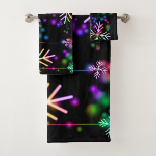 SlipperyJoe's festive lively Christmas atmosphere  Bath Towel Set