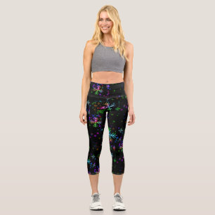 SlipperyJoe's festive lively Christmas atmosphere Capri Leggings