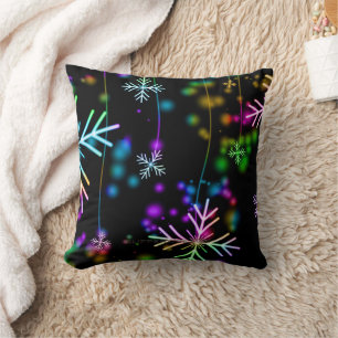 SlipperyJoe's festive lively Christmas atmosphere Cushion