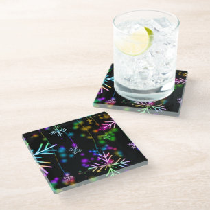 SlipperyJoe's festive lively Christmas atmosphere Glass Coaster