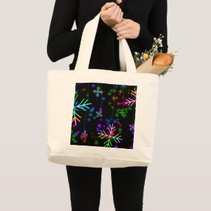 SlipperyJoe's festive lively Christmas atmosphere Large Tote Bag