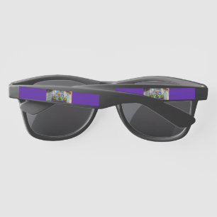 SlipperyJoe's festive Mardi Gras scene two men wea Sunglasses