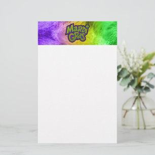 SlipperyJoe's festive Mardi Gras theme crown reinf Stationery