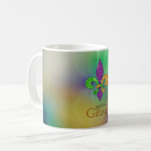 SlipperyJoe's festive Mardi Gras themed purple gre Coffee Mug