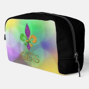 SlipperyJoe's festive Mardi Gras themed purple gre Dopp Kit