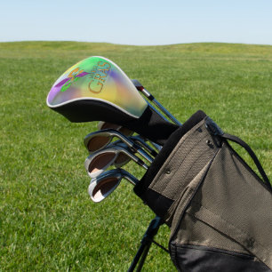 SlipperyJoe's festive Mardi Gras themed purple gre Golf Head Cover