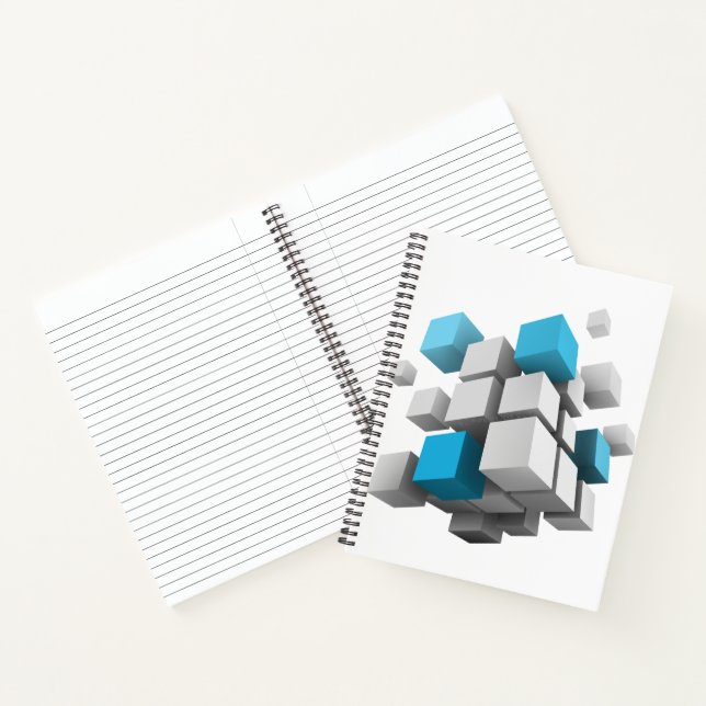 SlipperyJoe's floating cluster of cubes size varie Notebook (Inside)