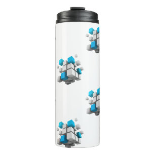 SlipperyJoe's floating cluster of cubes size varie Thermal Tumbler