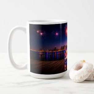 SlipperyJoe's Fourth of July celebration bare hair Coffee Mug