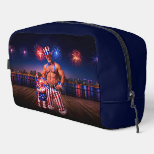 SlipperyJoe's Fourth of July celebration bare hair Dopp Kit