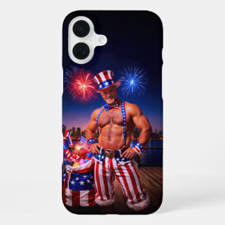 SlipperyJoe's Fourth of July celebration bare hair iPhone 16 Plus Case