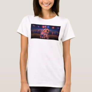 SlipperyJoe's Fourth of July celebration bare hair T-Shirt