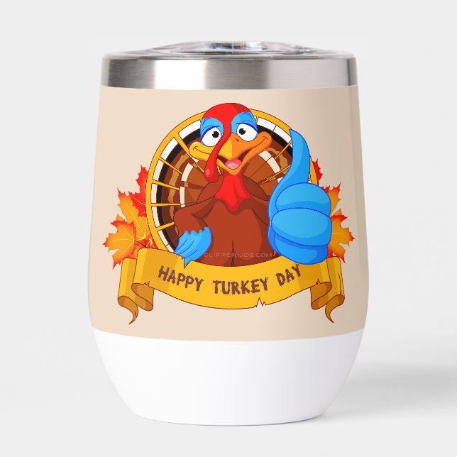 SlipperyJoe's fun cartoon-style Thanksgiving desig (Front)