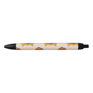 SlipperyJoe's fun cartoon-style Thanksgiving desig Black Ink Pen