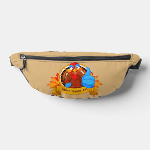 SlipperyJoe's fun cartoon-style Thanksgiving desig Bum Bags