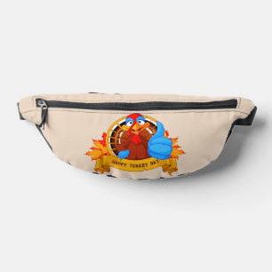 SlipperyJoe's fun cartoon-style Thanksgiving desig Bum Bags