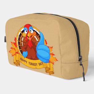 SlipperyJoe's fun cartoon-style Thanksgiving desig Dopp Kit