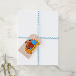 SlipperyJoe's fun cartoon-style Thanksgiving desig Gift Tags