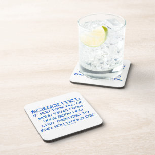 SlipperyJoe's funny saying science fact blue remov Coaster