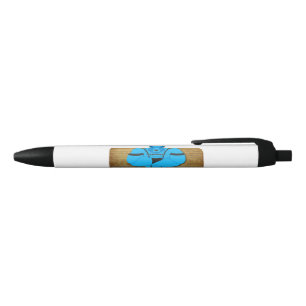 SlipperyJoe's gay muscle bear cartoon thong leathe Black Ink Pen