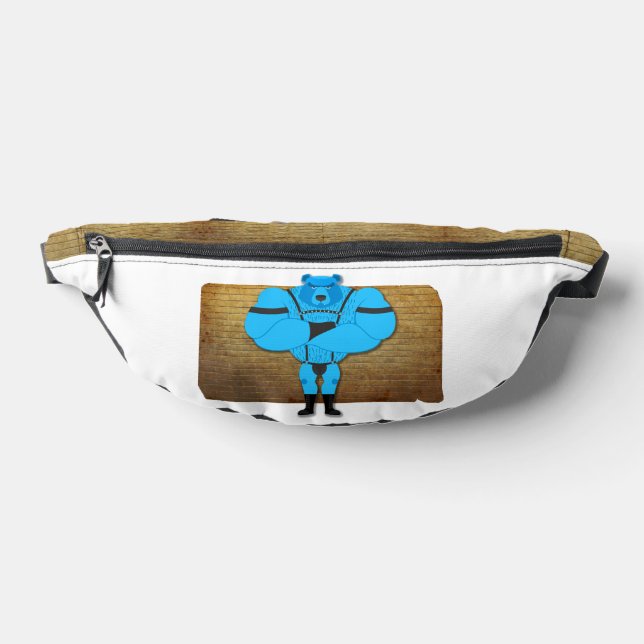 SlipperyJoe's gay muscle bear cartoon thong leathe Bum Bags (Lay Down)
