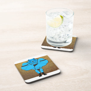 SlipperyJoe's gay muscle bear cartoon thong leathe Coaster