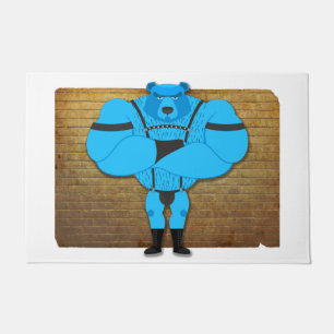 SlipperyJoe's gay muscle bear cartoon thong leathe Doormat