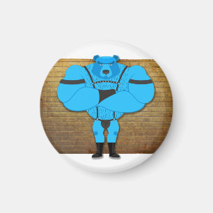 SlipperyJoe's gay muscle bear cartoon thong leathe Magnet