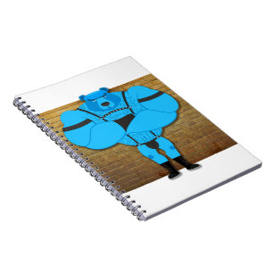 SlipperyJoe's gay muscle bear cartoon thong leathe Notebook