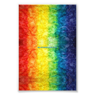 SlipperyJoe's gay pride flag rainbow colours tie-d Photo Print