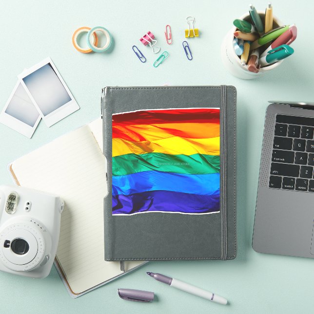 SlipperyJoe's gay pride flag waving pride colours  (iPad Cover)