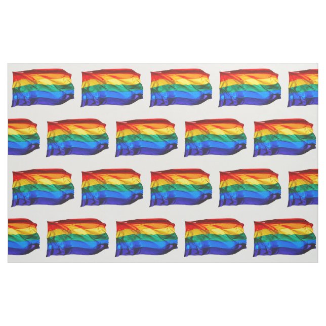 SlipperyJoe's gay pride flag waving pride colours  Fabric (Yard)
