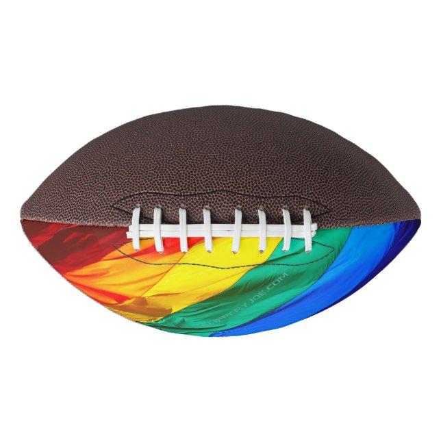 SlipperyJoe's gay pride flag waving pride colours  Football (Front)