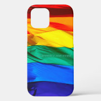 SlipperyJoe's gay pride flag waving red orange yel