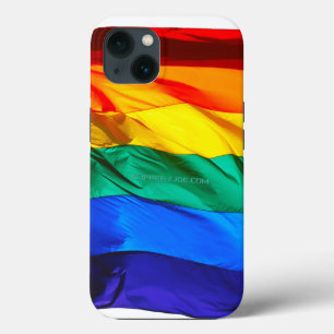 SlipperyJoe's gay pride flag waving red orange yel iPhone 13 Case