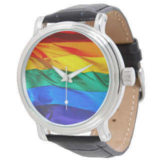 SlipperyJoe's gay pride flag waving red orange yel Watch