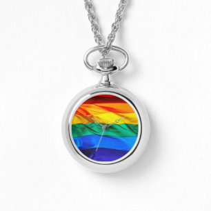 SlipperyJoe's gay pride flag waving red orange yel Watch