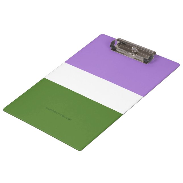 SlipperyJoe's Genderqueer Pride Flag colours Non-b Clipboard (Angled)