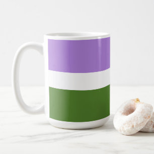 SlipperyJoe's Genderqueer Pride Flag colours Non-b Coffee Mug