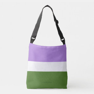 SlipperyJoe's Genderqueer Pride Flag colours Non-b Crossbody Bag