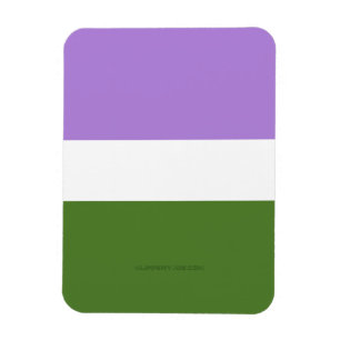 SlipperyJoe's Genderqueer Pride Flag colours Non-b Magnet