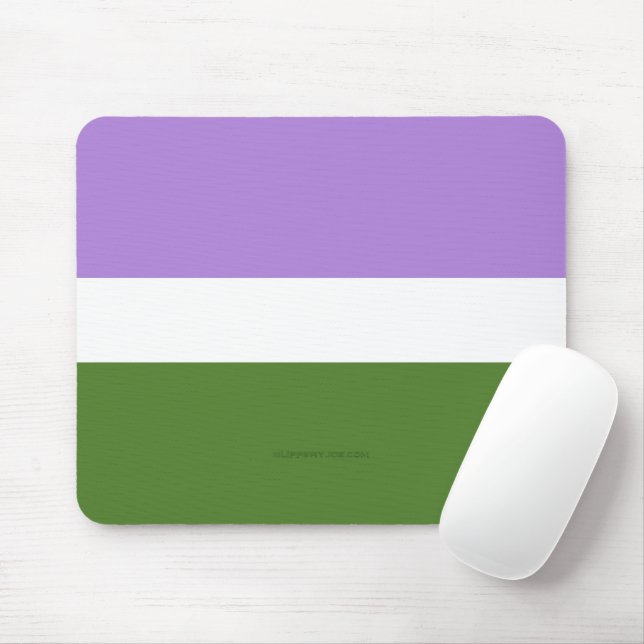 SlipperyJoe's Genderqueer Pride Flag colours Non-b Mouse Pad (With Mouse)