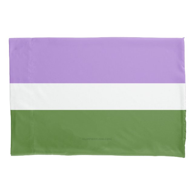 SlipperyJoe's genderqueer pride flag colours non-b Pillowcase (Front)