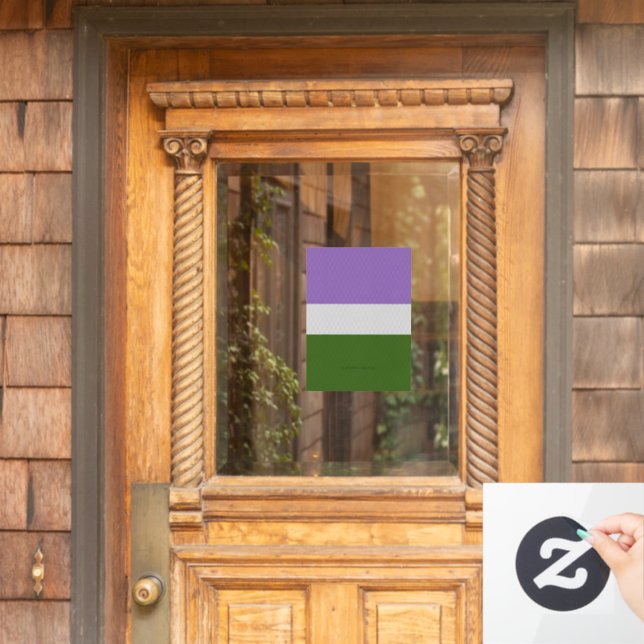 SlipperyJoe's genderqueer pride flag lavender blen (Home Door)
