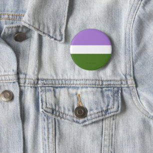 SlipperyJoe's genderqueer pride flag lavender blen 6 Cm Round Badge