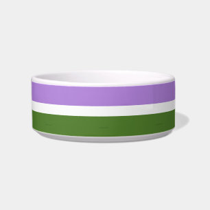 SlipperyJoe's genderqueer pride flag lavender blen Bowl